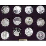 Wielka Brytania, Elżbieta II, Kolekcja srebrnych monet z okazji Złotego Jubileuszu (12szt)