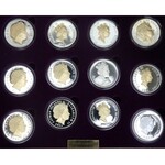 Wielka Brytania, Elżbieta II, Kolekcja srebrnych monet z okazji Złotego Jubileuszu (12szt)