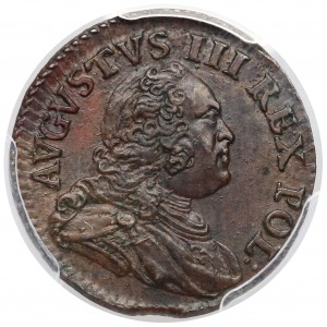 August III Sas, Szeląg 1749 - bardzo ładny