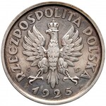 Konstytucja 5 złotych 1925 - 3/V i monogramy SW i WG