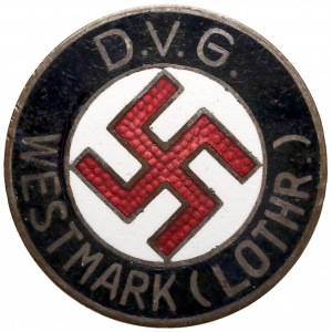 Niemcy, III Rzesza, odznaka partyjna D.V.G. Westmark (Lothr) - W.Redo