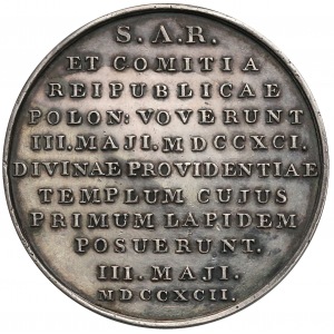 Poniatowski, Medal Kościół Opatrzności Bożej w Warszawie 1792 (Holzhäusser)