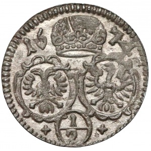 Leopold I, Opole, 1/2 krajcara 1674 - jednostronne
