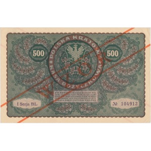 WZÓR 500 mkp 08.1919 - I Serja BL