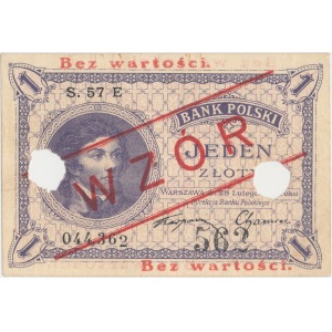 WZÓR 1 złoty 1919 - S. 57 E - rzadki