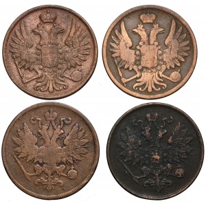 2 kopiejki Warszawa 1856-1863 BM (4szt)