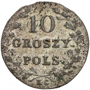 Powstanie Listopadowe, 10 groszy 1831 KG - łapy proste