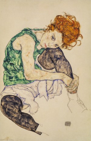 Egon SCHIELE (1890 - 1918), Seated Women with knee raised, 1917/2021