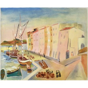 Moise KISLING (1891 - 1953), Port w Saint-Tropez, 1990