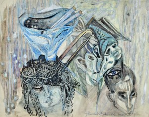 Janina MUSZANKA-ŁAKOMSKA (1920-1982), Maski, 1981