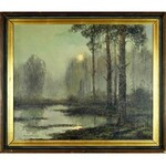 Wiktor KORECKI (1890-1980), La luna sulla foresta