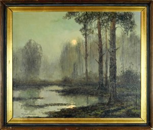 Wiktor KORECKI (1890-1980), Księżyc nad lasem