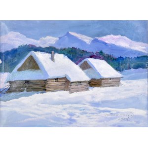 Leszek STAŃKO (1924-2010), Chaty górskie zimą, 2005