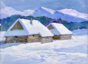 Leszek STAŃKO (1924-2010), Chaty górskie zimą, 2005