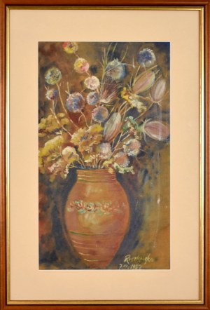 Teresa ROSZKOWSKA (1904-1992), Kwiaty w wazonie, 1982