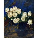 Teodor GROTT (1884-1972), Białe róże w wazonie