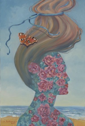 Sabina Salamon, Pejzaż z motylem, 2020