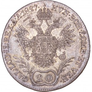 House of Habsburg - Franz I. (1792 -1835) 20 Kreuzer 1827 E
