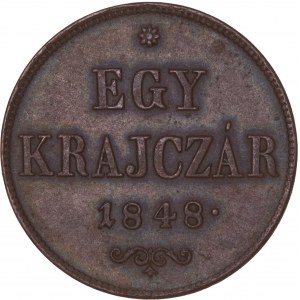 Hungary - War of Independence – Revolution 1848-49 - Ferdinand I. (1835-1848) Kreuzer 1848