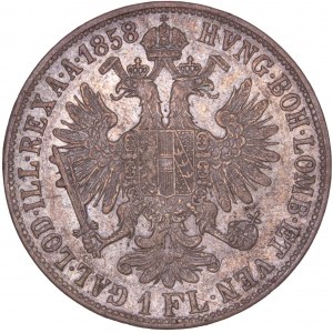 House of Habsburg - Franz Joseph I. (1848-1916) 1 Florin / Gulden 1858 B
