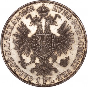 House of Habsburg - Franz Joseph I. (1848-1916) 1 Florin / Gulden 1862 A