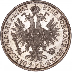 House of Habsburg - Franz Joseph I. (1848-1916) 1 Florin / Gulden 1863 A