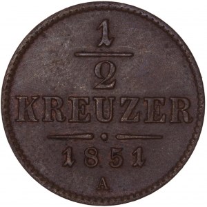 House of Habsburg - Franz Joseph I. (1848-1916) ½ Kreuzer 1851 A