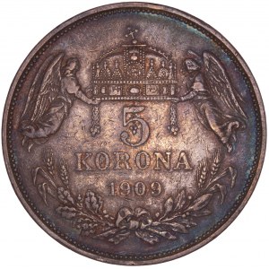 House of Habsburg - Franz Joseph I. (1848-1916) 5 Korona 1909 KB