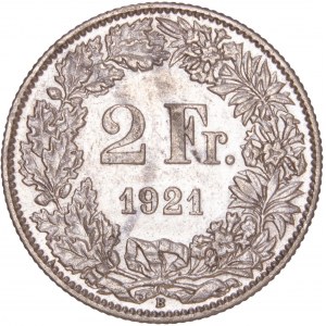 Switzerland - 2 Francs 1921 B