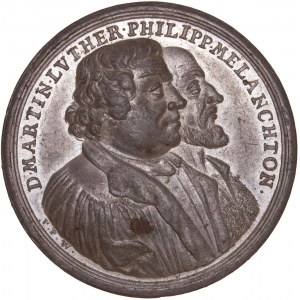 Nürnberg, Zinnmedaille mit Kupferstift 1730