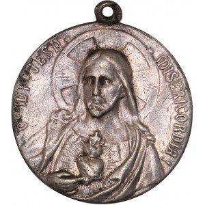 Vintage O Mi Jesu Misericordia Sacred Heart Medal