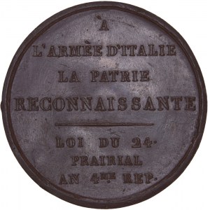 Italia, Galvanoplastica della medaglia 1796