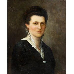 MN sygnowany nieczytelnie (XIX/XX w.), Portret kobiety