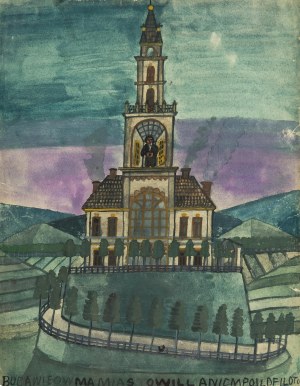 Nikifor Krynicki (1895 Krynica-1968 Folusz), Budowla z wieżą