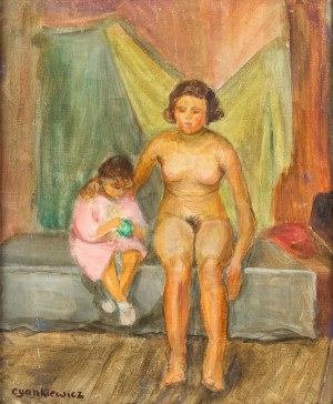Zdzisław Cyankiewicz (1912 Białystok - 1981 Paryż), Kobieta z dzieckiem