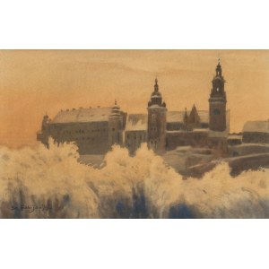 Stanisław Fabijański (1865 Paryż - 1947 Kraków), Widok na Wawel