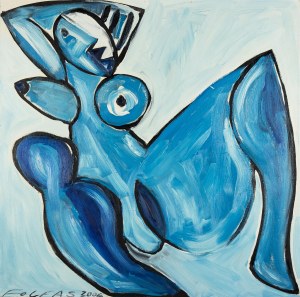 Andrzej Folfas (ur. 1948 Witów na Podhalu), Nude blue, 2004 r.