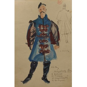 Otto AXER (1906-1983), Projekt kostiumu teatralnego