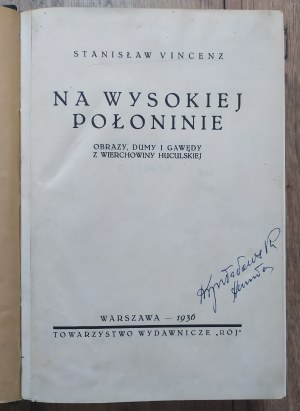 Vincenz Stanisław • Na wysokiej połoninie [1936]