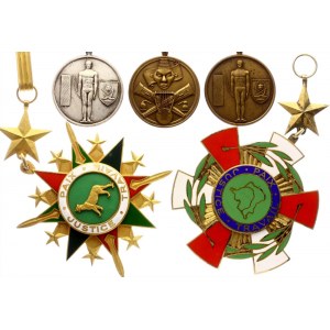 Congo Democratic Republic National Order of the Leopard & National Order of Zaire & 3 Medals 1968
