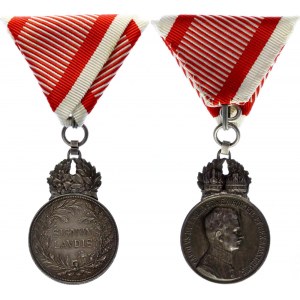 Austria - Hungary Silver Military Merit Medal Signum Laudis 1917 - 1918