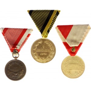 Austria - Hungary Lot of 3 Medals 1898 - 1918