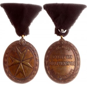 Austria - Hungary Order of The Knights of Malta Bronze Merit Medal 1908