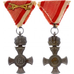 Austria - Hungary Iron Merit Cross with Crown and Swords 1916