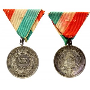 Austria - Hungary Fireman's Association 20 Years of Service Medal 1884