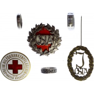 Austria - Hungary Lot of 3 Badges & 3 Rings