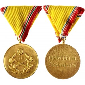 Hungary Military Long Service Medal of Merit 10 Years 1965