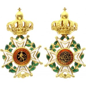 Belgium Miniature of Order of Leopold I - Officer Gold Cross