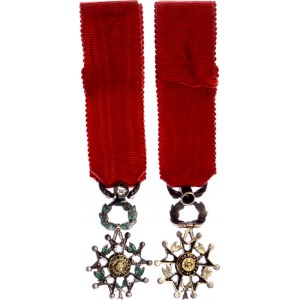 France Miniature of Order Legion d'Honneur Chevalier with Diamonds 1870 IV. Rep
