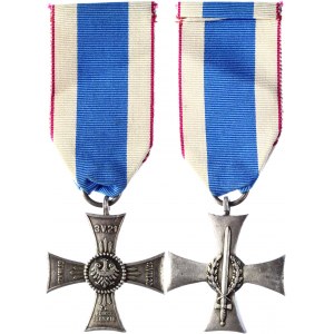 Poland Cross of Valour & Merit on Silesian Ribbon Type 2 1927